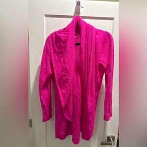 Lilly Pulitzer Hot Pink Open-Front Cardigan